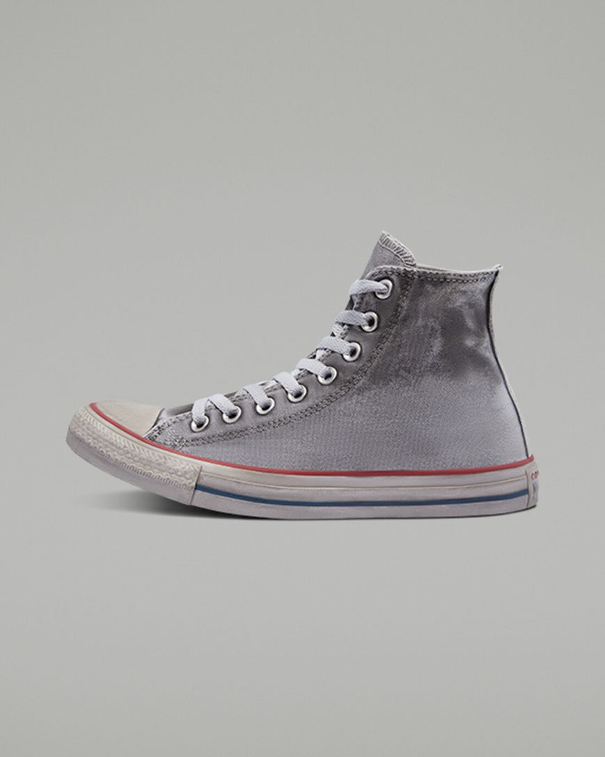 Dámské Boty Vysoké Converse Chuck Taylor All Star Platene Smoke Šedé Bílé | CZ VRZY08